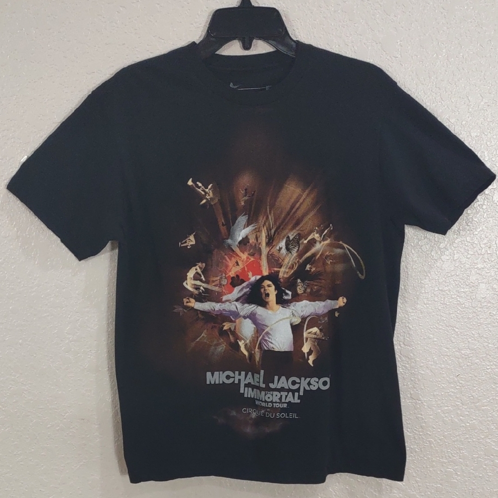 Michael Jackson Immortal 2010,Black T-Shirt, Size L (Kids)